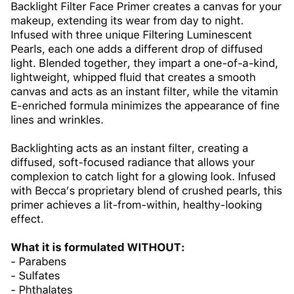 Becca Backlight Priming Filter - Picture 16 of 16